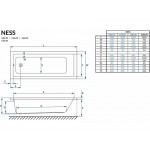 Ванна акриловая Excellent Ness Mono Slim